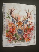 Handmade Floral Deer Diamond Painting Finished Canvas DD4.387 11x14 Wall Art