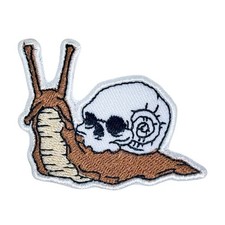 Snail skull Iron On Patch Cute Embroidered Applique DIY Jacket Backpack