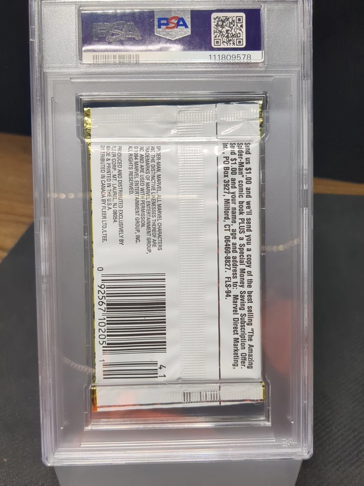 PSA 7 🕷️ 🕸️1994 Fleer Marvel Cards Amazing Spider-Man (de pie) ✅ GradedGeekz Foto 2 de 2