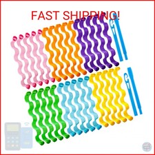 30 Pieces Heatless Waves Curlers Spiral Curls Styling Kit No Heat Hair Waver Spi