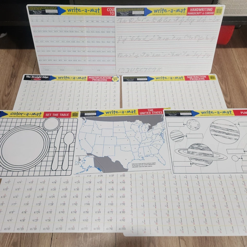 Melissa & Doug Write-A-Mat Lote de 9 Foto 2 de 4