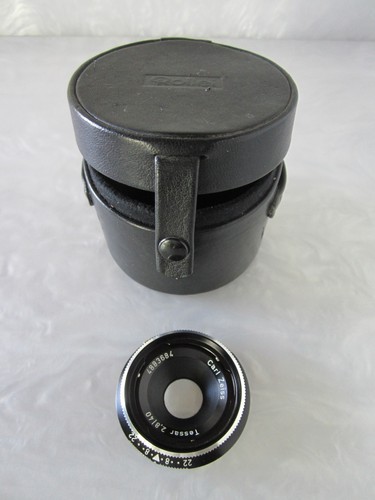 VINTAGE CARL ZEISS TESSAR 40mm f2.8 LENS FOR ROLLEIFLEX SL CAMERA wORIGINAL CASE