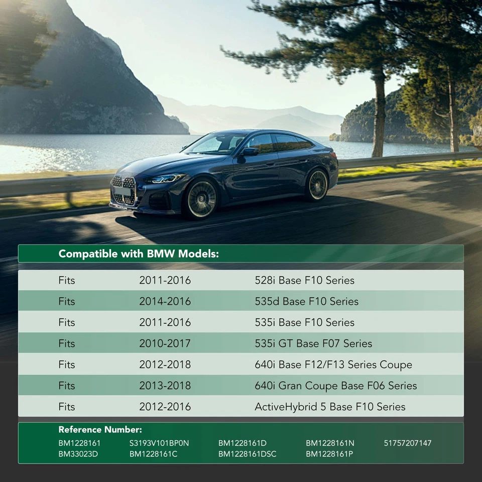 Protector contra salpicaduras de motor inferior central para BMW 528i 640i 535i 535i GT 640i Gran Coupé Foto 2 de 4