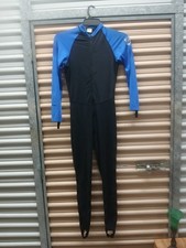 SportfuL Evo Full Body Rash Guard Speedskin Diving Suit Women Small 08 L/S Blue
