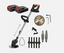 DECESPUGLIATORE a BATTERIA TAGLIABORDI Elettrico 1200W TAGLIAERBA 2 BATTERIE NEW