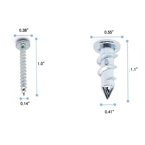 Zinc Self-Drilling Drywall/Hollow-Wall Anchor Kit with Screws (30 PCS) Q6M12573 - Afbeelding 6 van 6