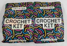 2 Artistro Beginner Level Crochet Kit With Hook  1 - Dog & 1 - Cat