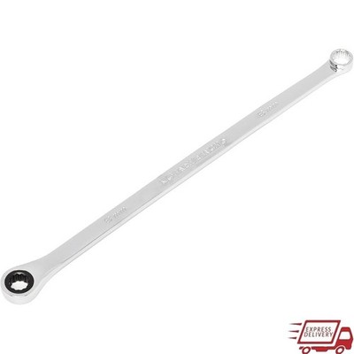 Ratcheting Wrench Zero Degree Offset Alloy Steel Fastener Tool 40 Percent Longer