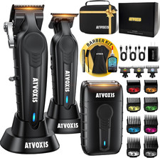 Hair Clippers for Men Professional, Barber Clippers and Trimmers Set, Cordless H