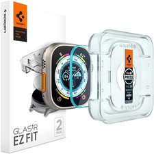 Spigen Tempered Glass Screen Protector Glas.tR EZ Fit designed for Apple Watch