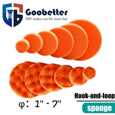 1"-7" Car Polishing Sponge Pad Buffing Buffer Pads Waxing Hook and Loop Back