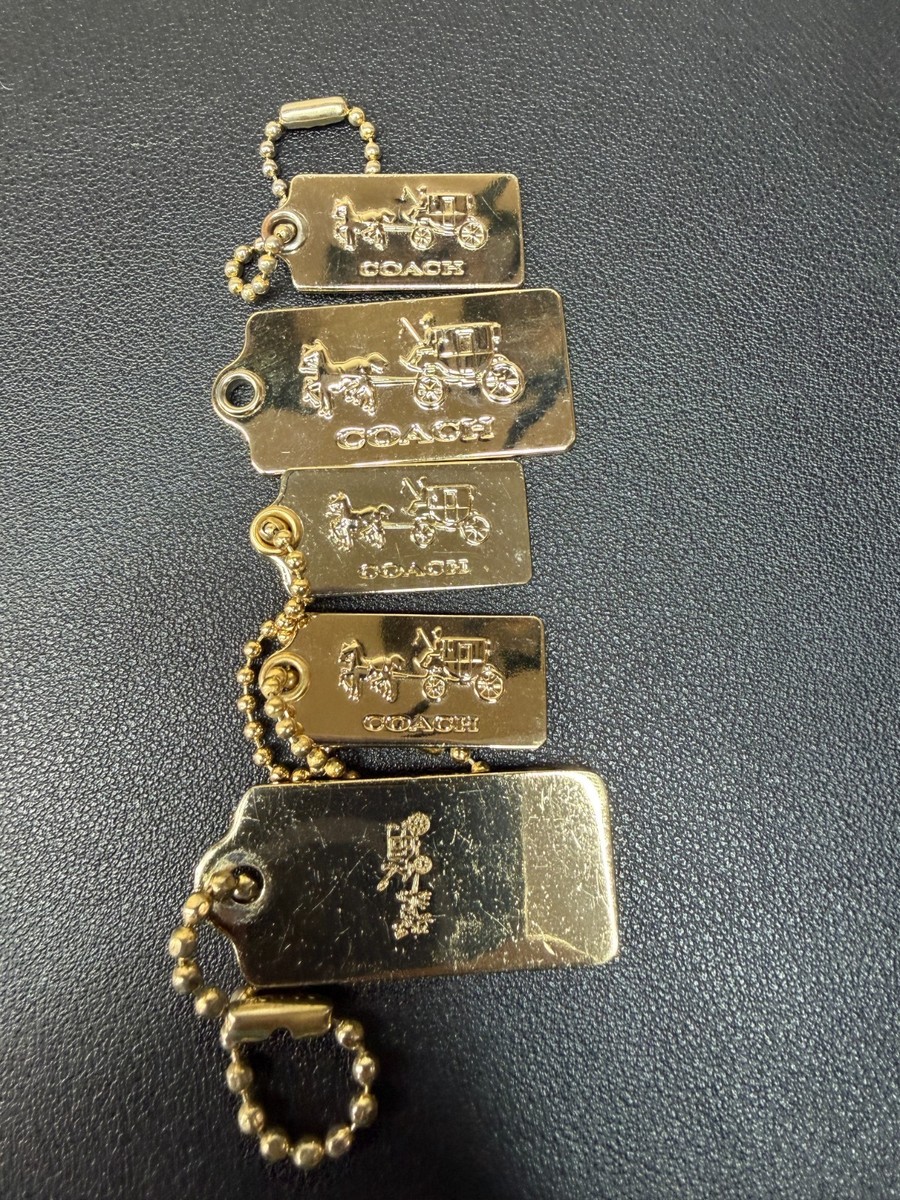 Coach Horse & Carriage Metal Hangtags Lot of 5 (Lot 2570)