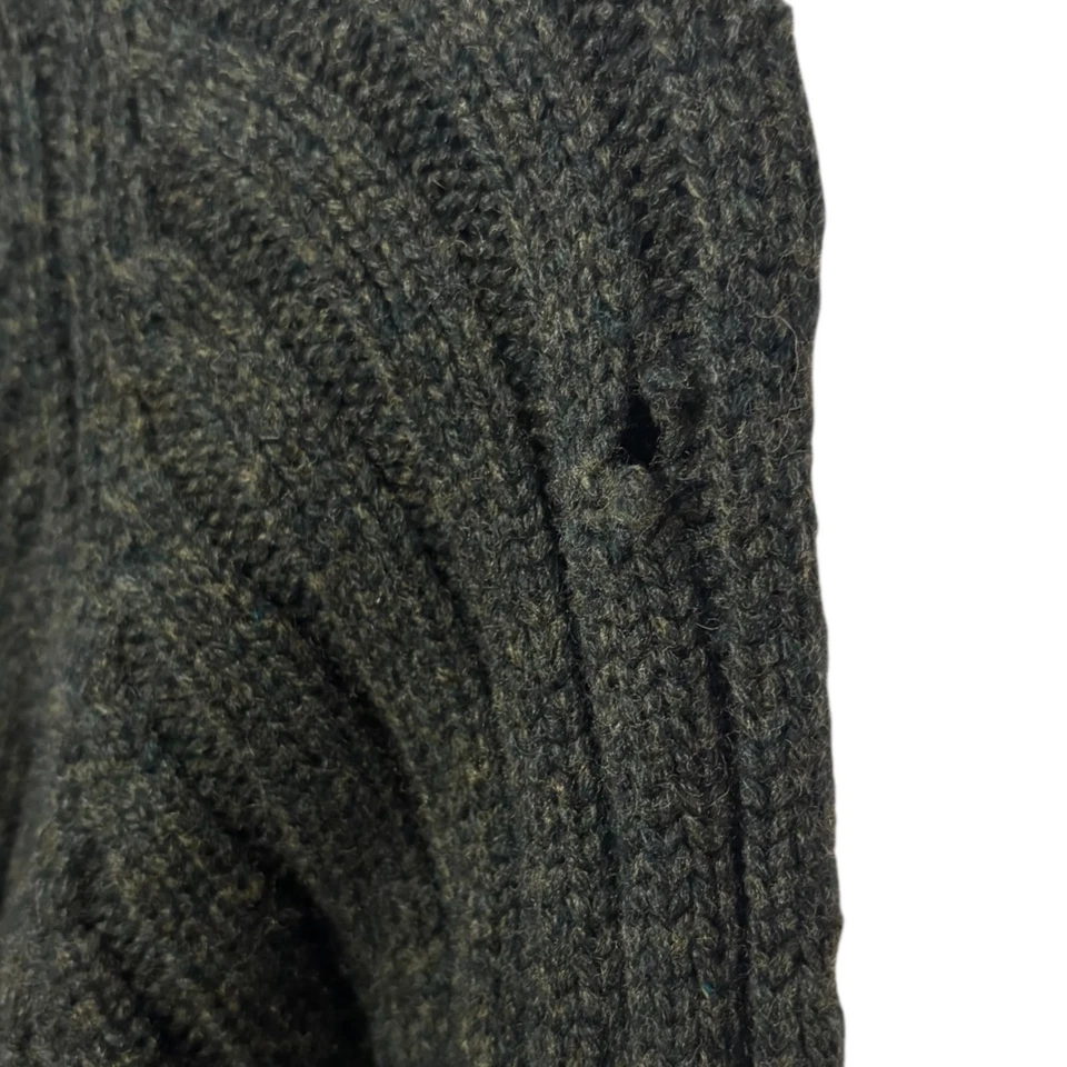 VTG J Crew Lambswool Oarsman Sweater XLT Mock Neck Fisherman Ribbed Y2K 90s XL O - Image 2 of 3