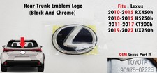 Oem 2010-2022 Lexus Rear Trunk Liftgate Emblem Logo Black And Chrome 90975-02228
