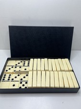 Vintage Domino Set In Black Box