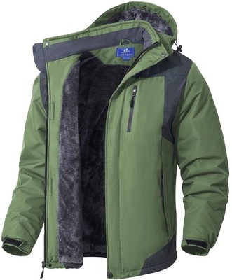 Herren Winter Fleecejacke Warme Verdickt Gefüttert Skijacke Outdoor Winddicht...