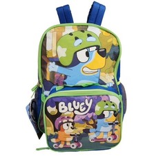 Bluey School Cartoon Backpack Book Bag Insulated Lunch Box SET Kids Gift Toy