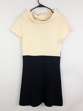 Alice + Olivia Dress Women's Small Beige Sleeveless 100% Wool Knee Length