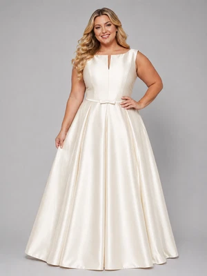 HBH Brautmode I Curvy Brautkleid A-Linie MIKADO Einzelstück Gr.48,50 - Bild 1 von 2