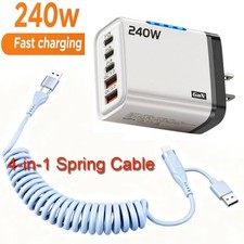 240W Supe Fast Charging USB Type C Wall Charger For Samsung iPhone Android Phone