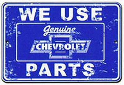 Wir verwenden Original Chevrolet Parts Aluschild 300mm x 200mm (sf) REDUZIERT!!