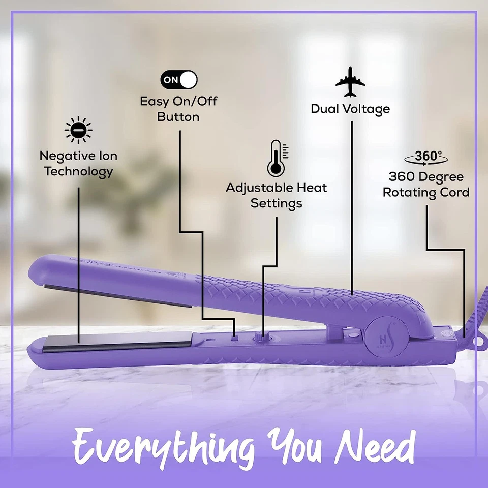 Herstyler Colorful Seasons 陶瓷扁铁,双电压,1.25 英寸 ⭐⭐⭐⭐⭐ — 第 4/4 张图片