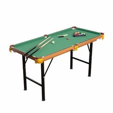 55" Portable Folding Billiards Game Pool Table w/ Cues Ball Rack mesa de billar