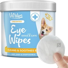 100ct Pet Dog Finger Wet Wipes Eye Goobers Tears Eyes Ears Tear Stains Dogs Cats