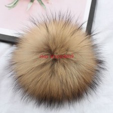 100% Echt Ussuri Waschbärfell Bommel Handarbeit echt Pelz Fell Pompon 12-19cm
