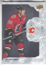 JAROME IGINLA 2019-20 UPPER DECK ENGRAINED BLACK PARALLEL #19/49 #36 CALGARY 
