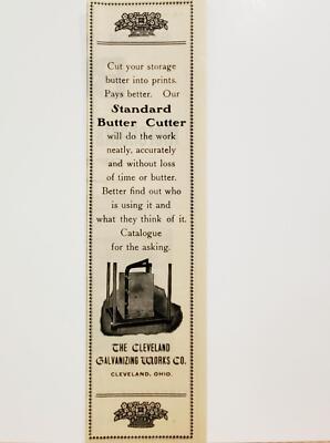 1904 Cleveland Galvanizing Works Standard Butter Cutter Ohio