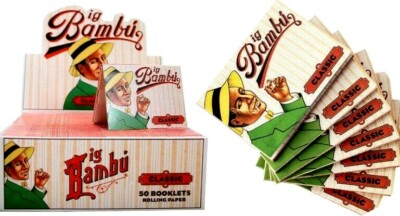 3x Bambu Rolling Papers Authentic Big Bambu Classic Papers 33/Lvs *USA Shipped*!