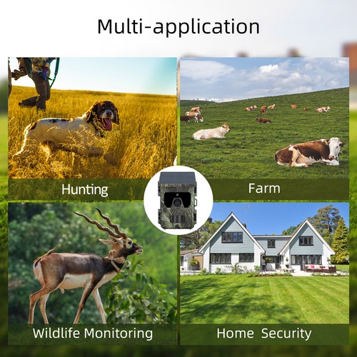 Solar Powered WiFi Trail Camera 30MP 4K Game Wildlife Camera IR Night Vision+SD - Picture 16 of 17