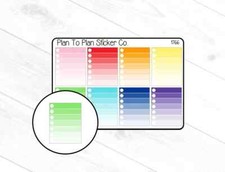 1766 Ombre Full Boxes W/Dots Planner Stickers.