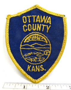 Vintage Ottawa County Kansas Sheriff's Department Jacket Patch First Responder