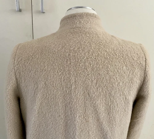 Vintage SANRO MELBOURNE Womens Jacket Coat Size 12 40% Wool 30% Mohair Beige - Picture 6 of 8