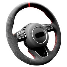 Diy Hand Stitch Alcantara Steering Wheel Cover For Audi Q3 Q5 Q7 Sq5 2011-2018