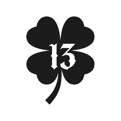 4 Leaf clover Vinyl Decal Helmet Laptop Four leaf clover Lucky