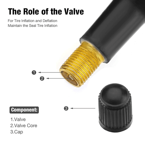 100PCS Tire VALVE STEMS TR 413 Snap-In Car Auto Short Rubber Tubeless Tyre Black - Picture 6 of 11