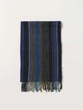 Paul Smith Lambswool Scarf Dark Blue New JL025020