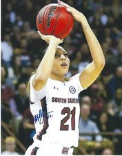 MIKIAH HERBERT HARRIGAN Signed 8x10 Photo WNBA Basketball MERCURY South Carolina