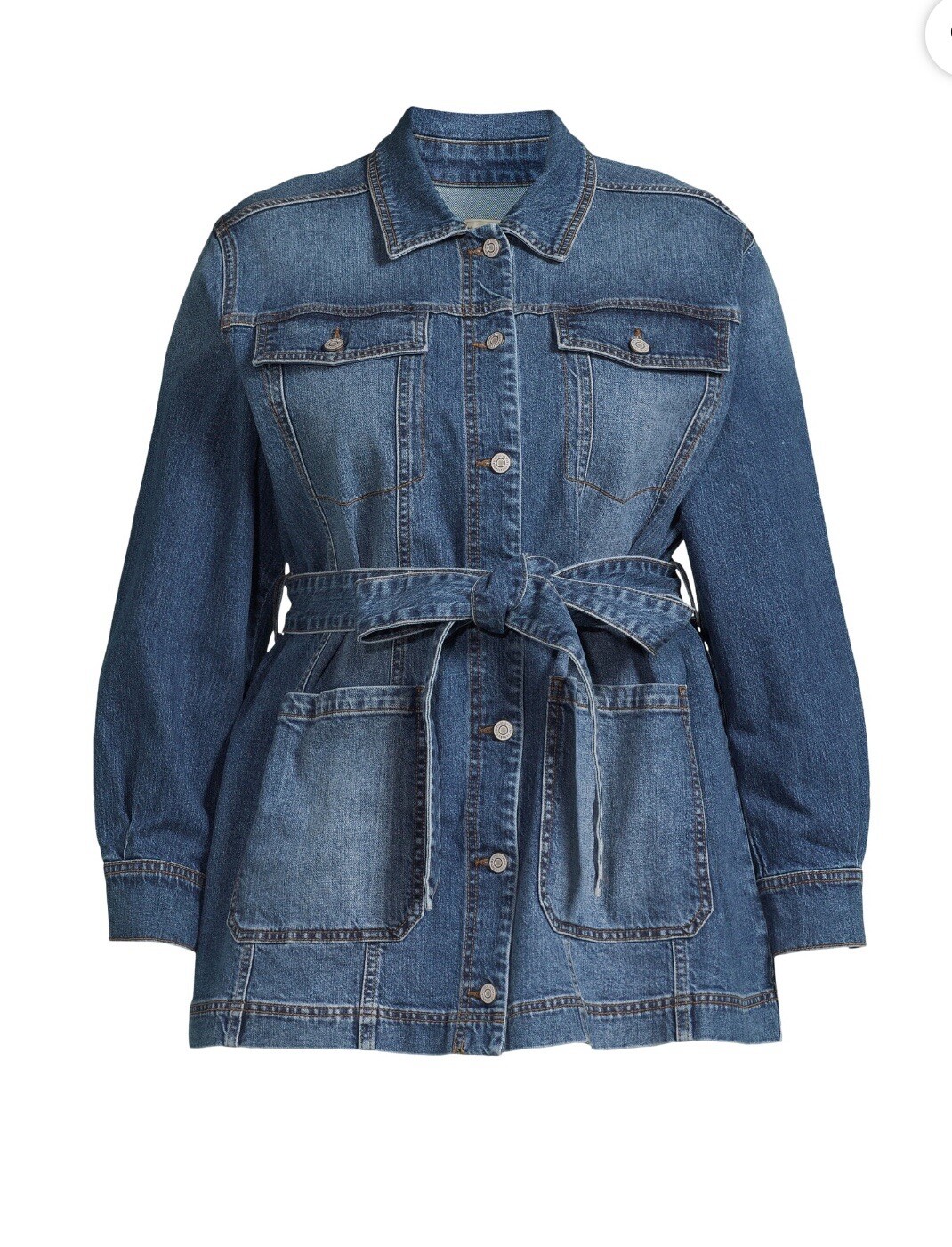 Terra Sky Blue Belted Jacket