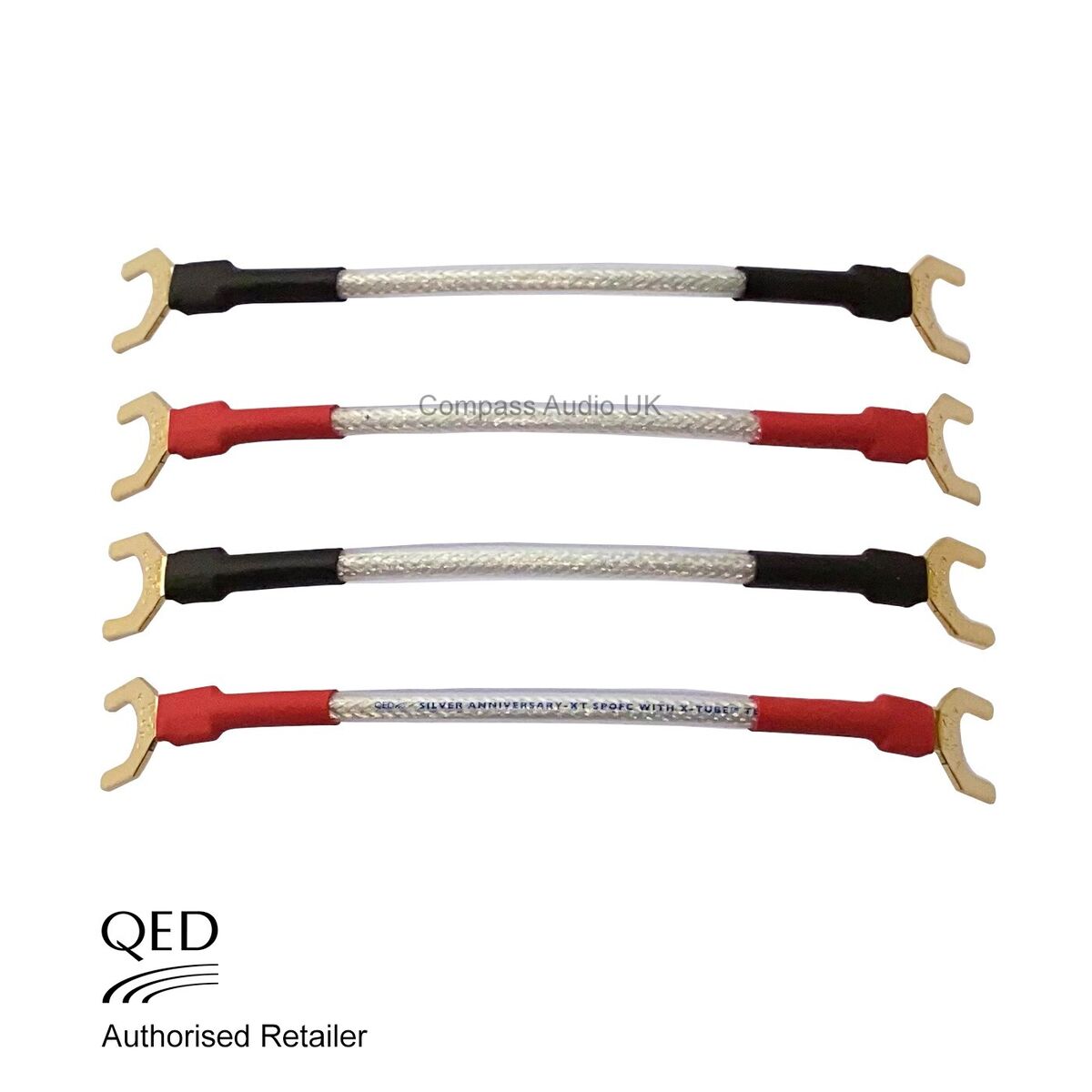QED Silver Anniversary XT Speaker Cable 4 x 10cm JUMPER QED Silver Anniversary XT Speaker Cable 4 x 10cm JUMPER