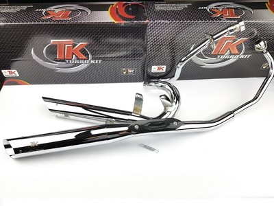 Auspuff Turbo Kit Custom Hyosung Adler GV Aquila V TWIN 125 4 Takt Auspuffanlage