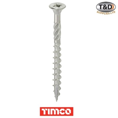 Timco 65 mm Edelstahl Terrassenschrauben - Doppelsenkschraube, (Wanne 250)