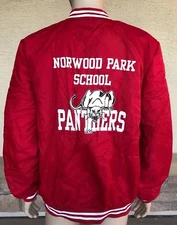 Vintage Norwood Park School Panthers Satin Jacket Hart we’ll Sports USA Made 2XL