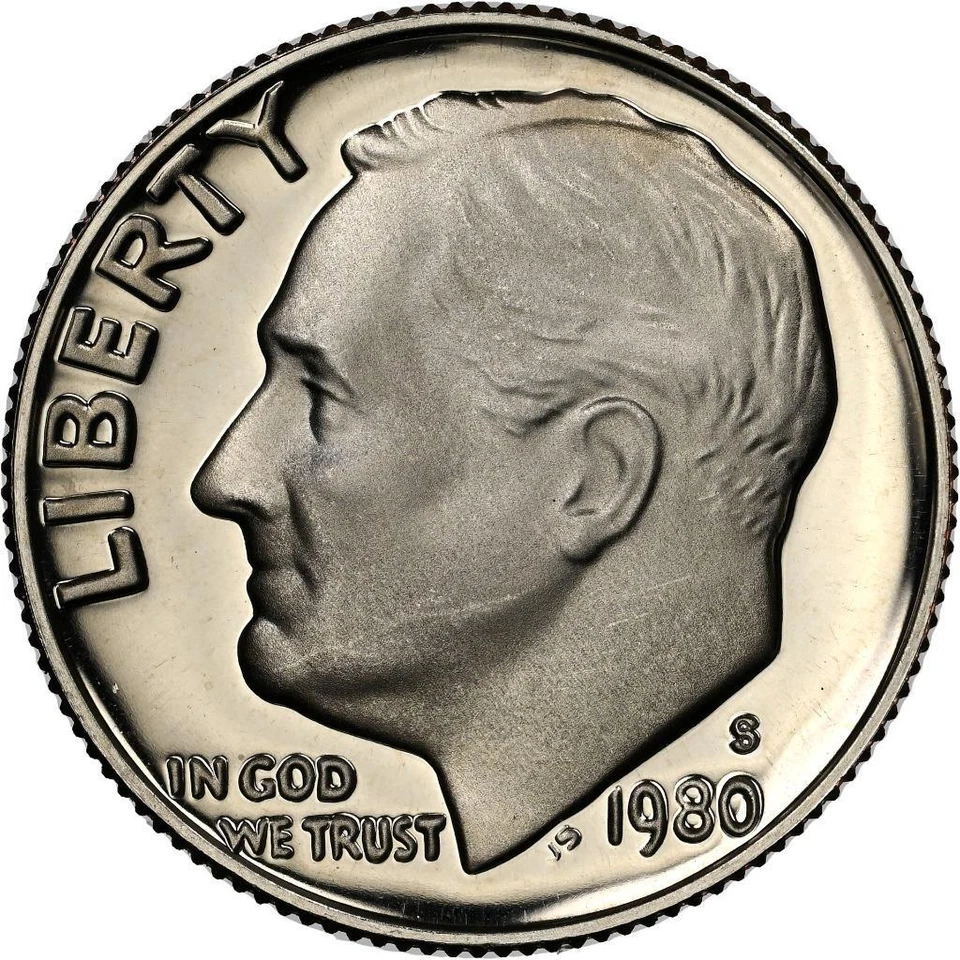 1980 S 10C Roosevelt Dime PF70 Ultra Cameo NGC PR70 DCAM PHOTO VISION SKU 3142 - Image 2 of 4