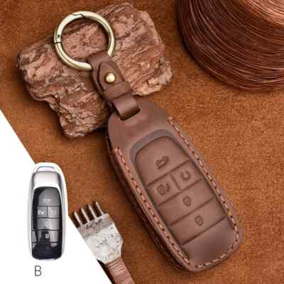 Leather Car Key Case Cover Fob For GAC New Energy Trumpchi Aion S V Y LX GS7 GS8