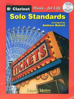 MUSIC...FOR LIFE SOLO STANDARDS PLAY ALONG CLARINET MUSIC BOOK/CD NEW ON SALE