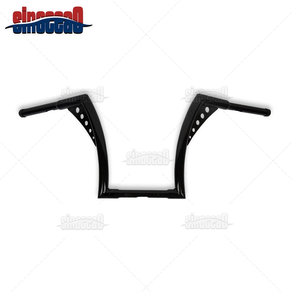 Manillar negro brillante 12" Rise Ape Hangers para Honda Goldwing Shadow 1975-2013 Foto 4 de 4